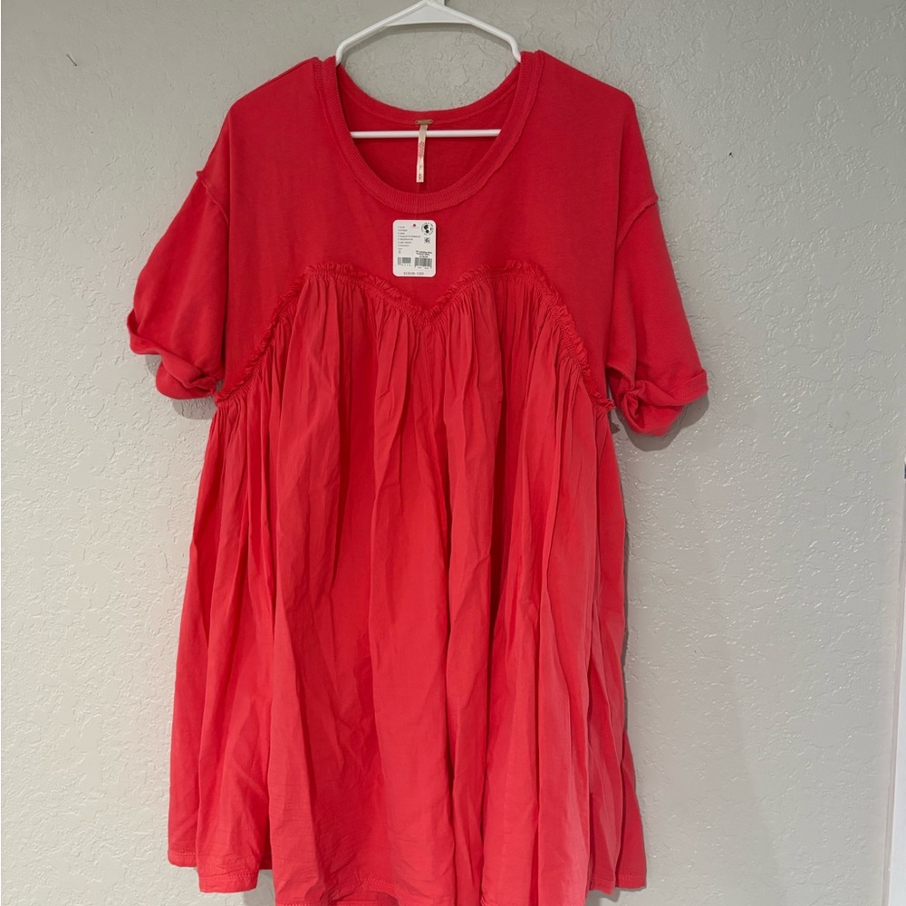 Free People ‘radiant watermelon’ Catalina Mini Dress